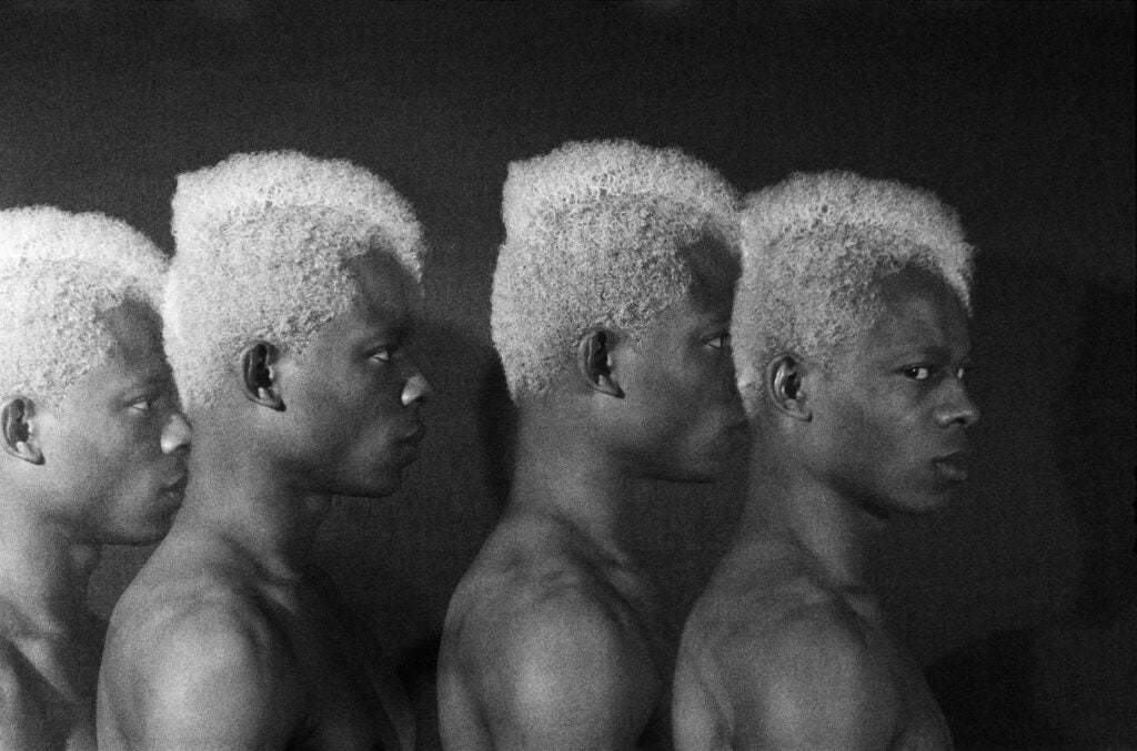 Rotimi Fani-Kayode, Four Twins, 1985. Ink on etching rag.